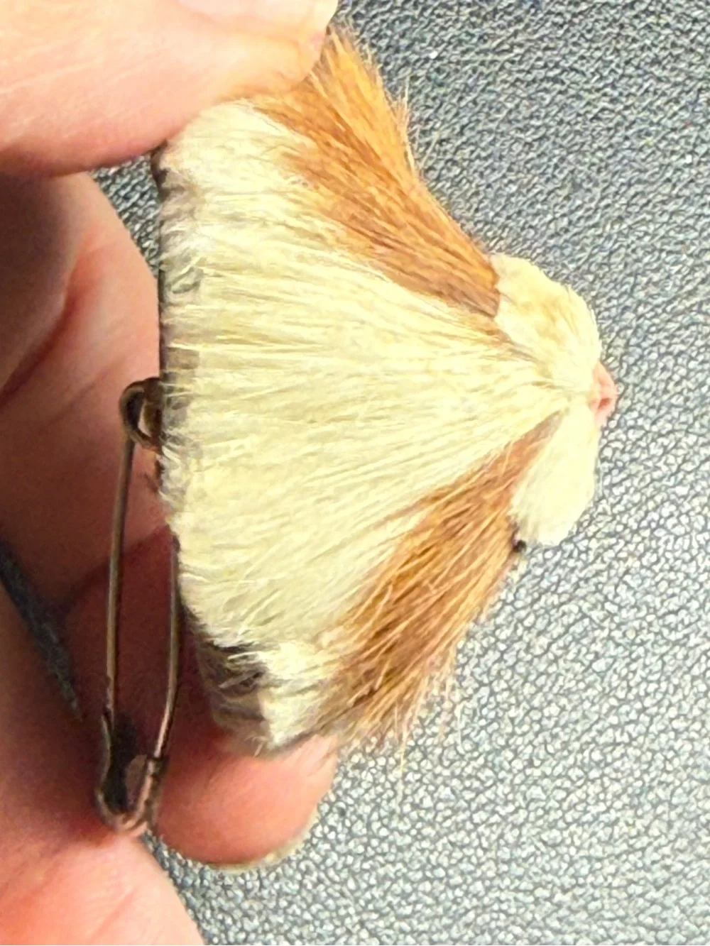 Vintage 1970s 3D Cat Head Pin Brooch Hand Made 2